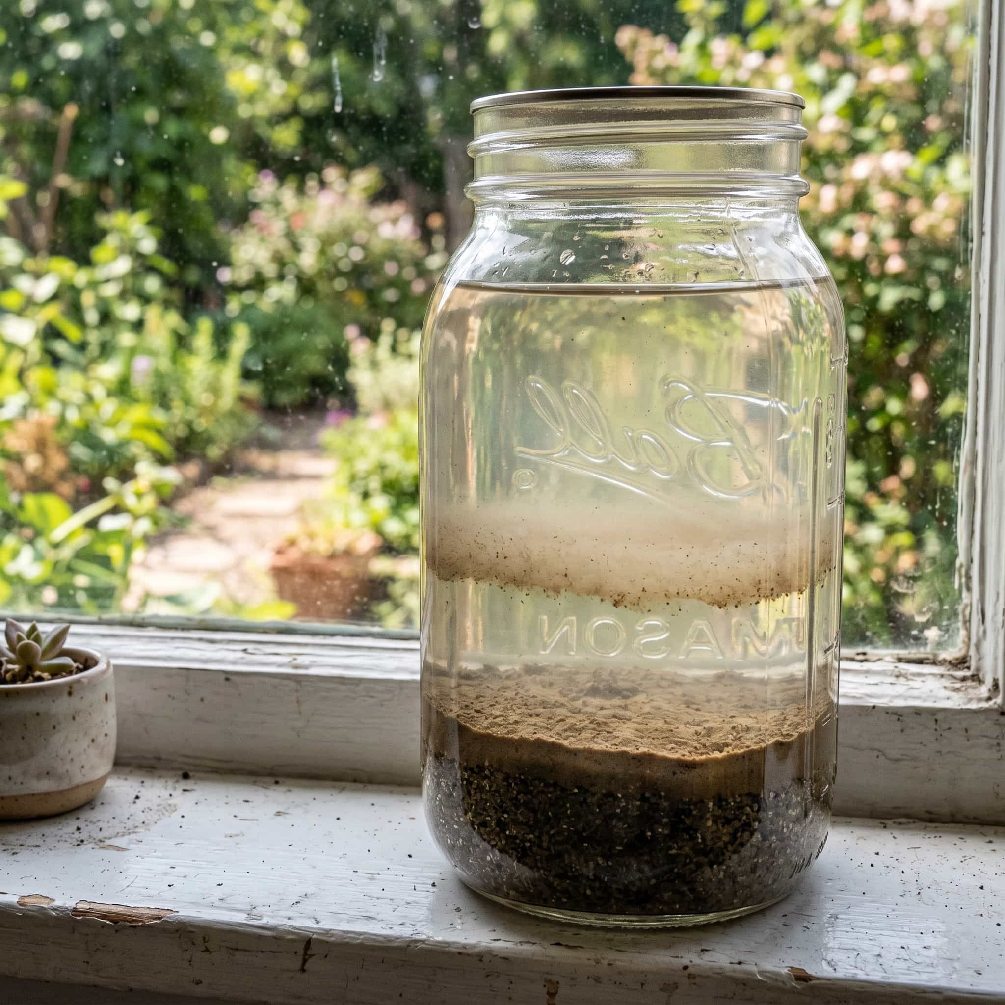 Soil Jar Test at 24 Hours – The Root Bench
