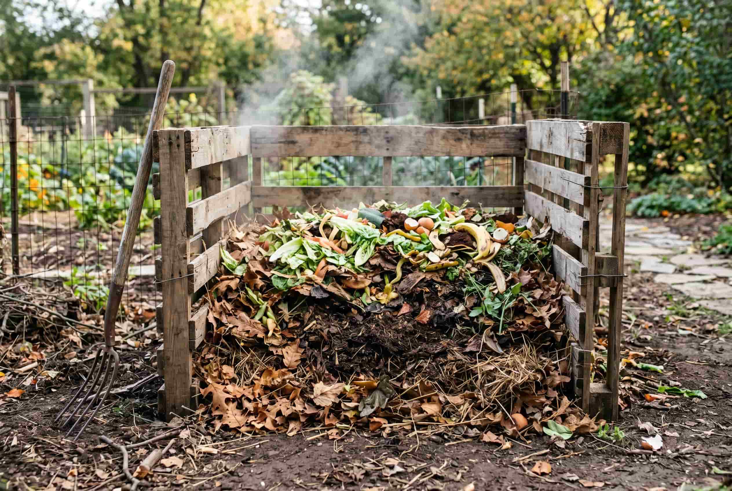 Simple Pallet Compost Bin – The Root Bench